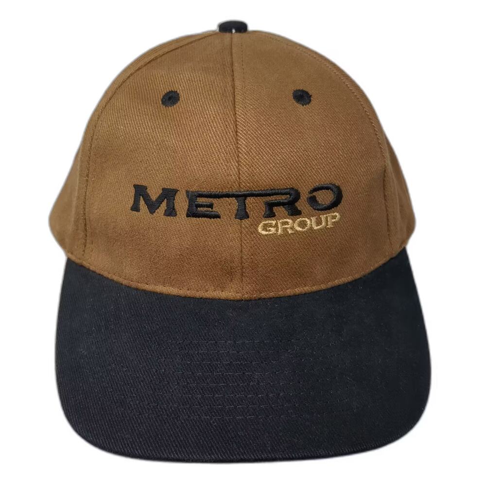 Four Seasons Metro Group Hat Brown Black Baseball Cap OS Slideback Cotton